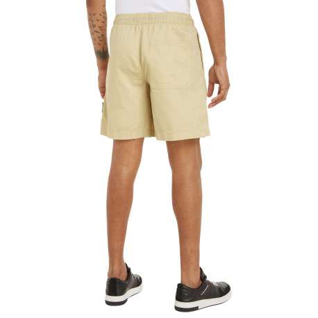 Short de jogging en coton et lin mélangé tilleul avec une coupe regular fit - Image 3