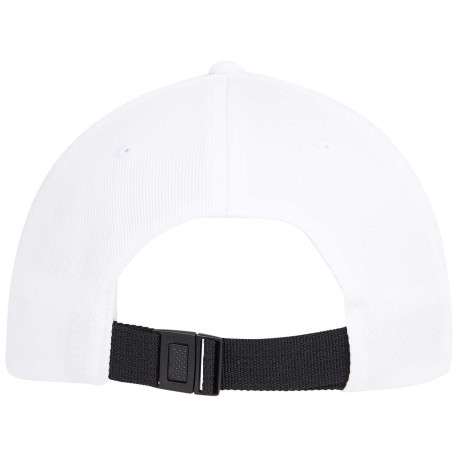 Casquette en coton biologique blanc unie avec une coupe strapback - Image 2