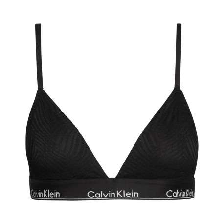 Soutien-gorge noir uni avec des bretelles et détail en dentelle