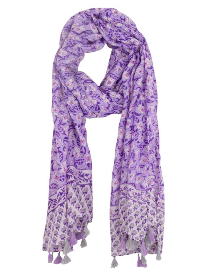 Foulard lilas doux avec un...