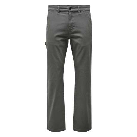 Pantalon en coton anthracite uni avec une coupe Regular Fit et à 5 Poches - Image 7