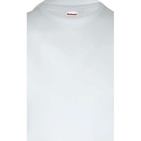 Lot de 4 t-shirts en coton blancs avec un col ras du cou et coupe près du corps - Image 3