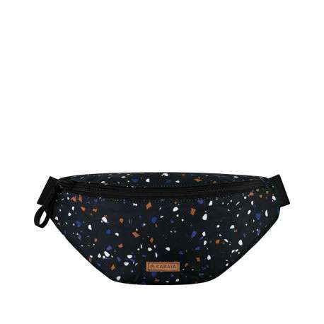 Banane noire unie reversible à bandoulière ajustable et fermeture zippée - Image 2