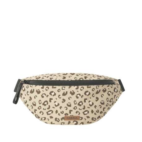 Banane beige unie reversible à bandoulière ajustable et fermeture zippée - Image 3