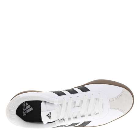 Tennis blanches avec semelle à talon plat avec empiècements en cuir nubuck - Image 10