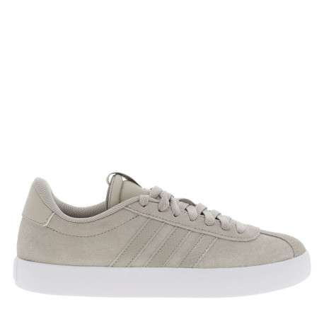 Baskets basses tennis Vl Court 3.0 en cuir enduit taupe avec des lacets plats - Image 2