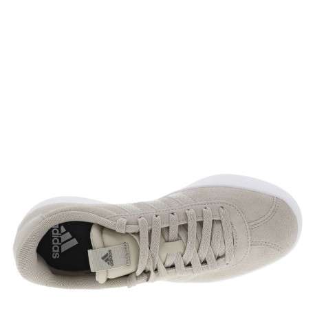 Baskets basses tennis Vl Court 3.0 en cuir enduit taupe avec des lacets plats - Image 4