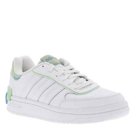 Baskets basses Postmove Se W blanches, vertes et bleues avec lacets plats - Image 3