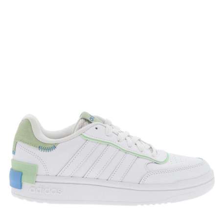 Baskets basses Postmove Se W blanches, vertes et bleues avec lacets plats - Image 2