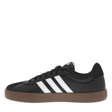 Baskets basses tennis Vl Court 3.0 noires avec lacets plats et semelle marron