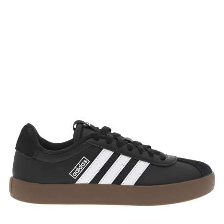Baskets basses tennis Vl Court 3.0 noires avec lacets plats et semelle marron - Image 2