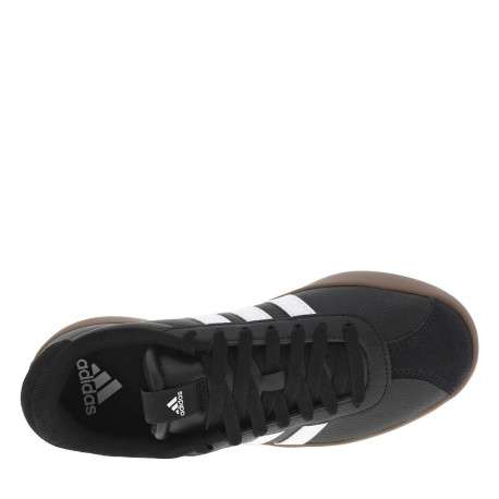 Baskets basses tennis Vl Court 3.0 noires avec lacets plats et semelle marron - Image 4