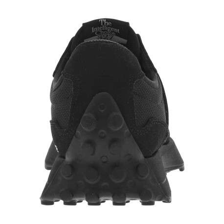 Baskets basses running 327 en cuir et cuir nubuck noires avec des lacets plats - Image 6