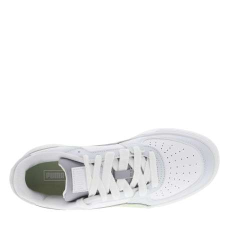 Baskets basses tennis Ca Pro en cuir blanches, grises et vert d'eau avec lacets - Image 4