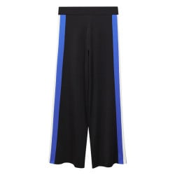 Pantalon tricolore avec une coupe droite et une taille haute 