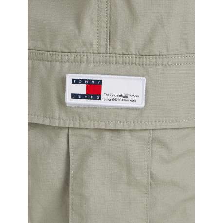Pantalon Ethan en coton kaki uni avec une coupe cargo et poches cuisses - Image 6