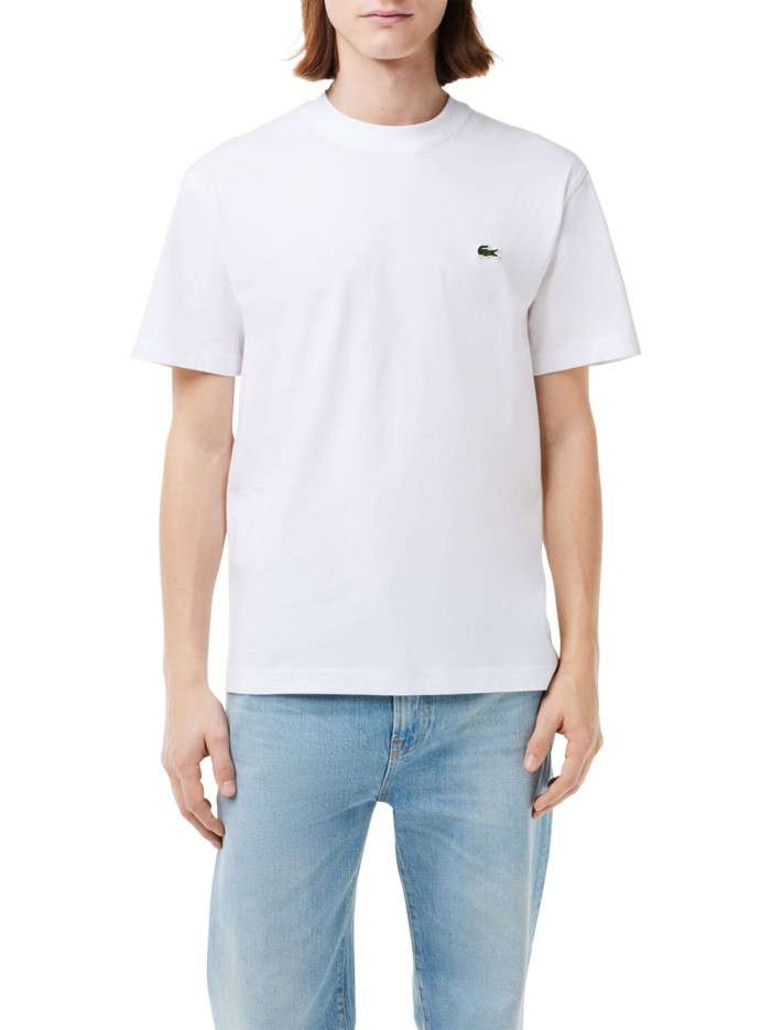 T-shirt en coton blanc uni...