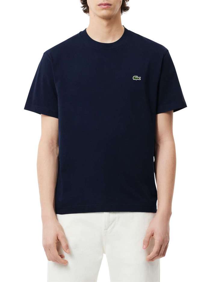 T-shirt en coton marine uni...
