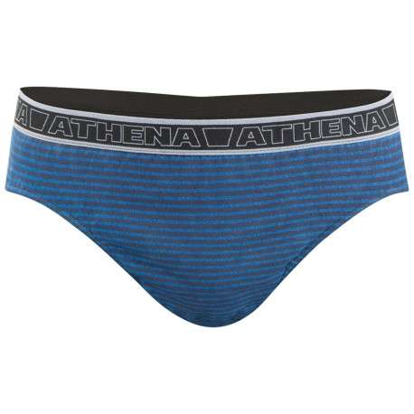 Lot de 3 slips en coton marine unis à coupe fermée et taille élastiquée - Image 5