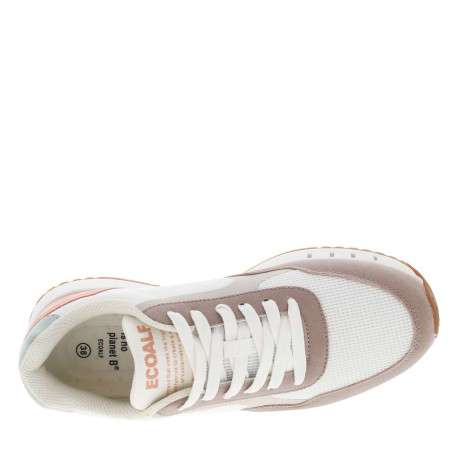 Baskets basses saumon avec lacets plats et une semelle running - Image 4