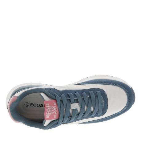 Baskets basses bleu jean avec une semelle running et des lacets plats - Image 5
