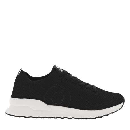Baskets basses running noires en slip-on avec des lacets plats - Image 2