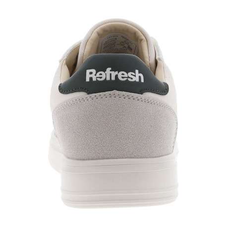 Baskets basses tennis vertes, grises et blanches avec des lacets plats - Image 6