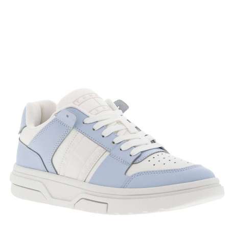 Baskets basses running ciel avec lacets plats et logo monochrome - Image 4