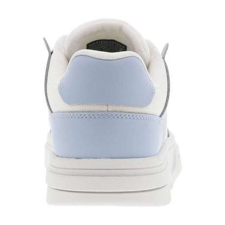 Baskets basses running ciel avec lacets plats et logo monochrome - Image 7