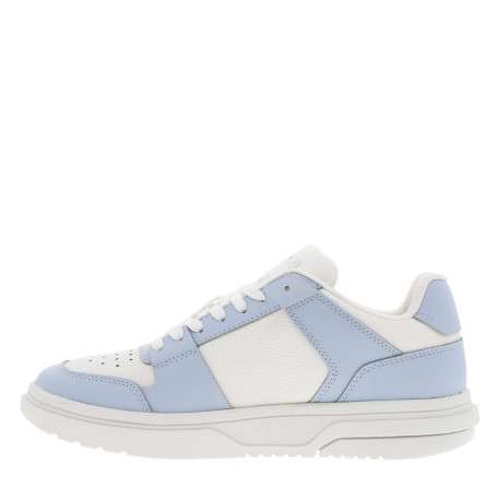 Baskets basses running ciel avec lacets plats et logo monochrome - Image 3