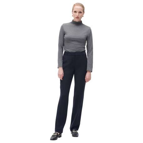 Pantalon Chino marine uni avec une coupe Regular fit et 4 poches