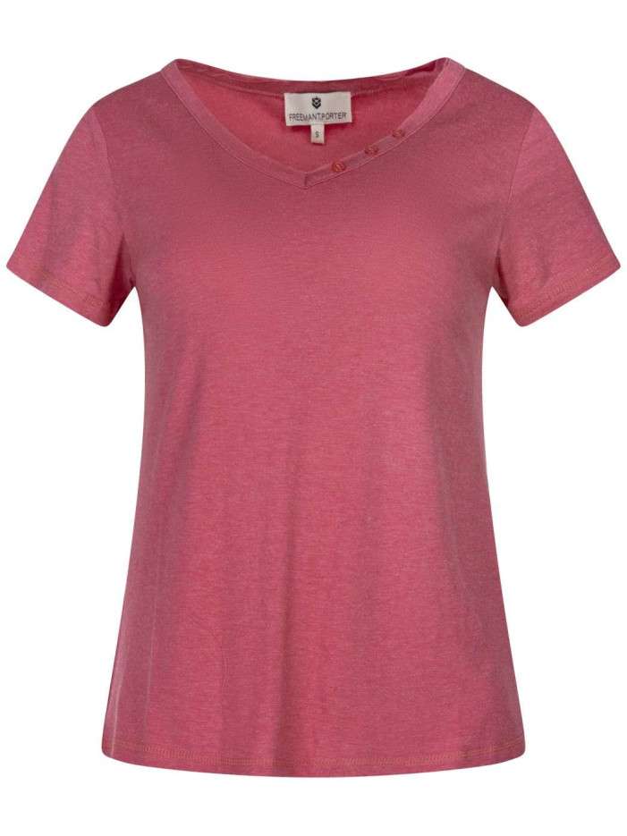T-shirt rouge uni avec un...
