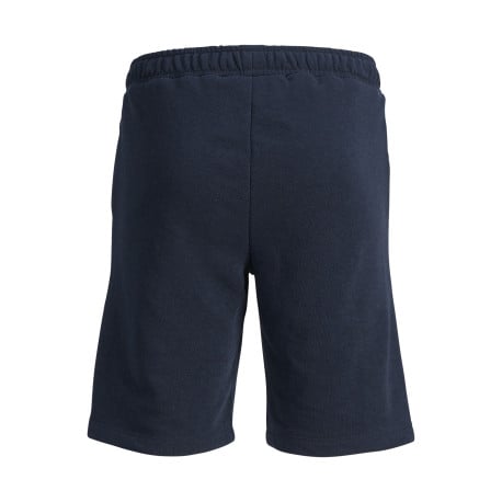 Short de jogging marine uni avec une coupe droite et nom de la marque - Image 2