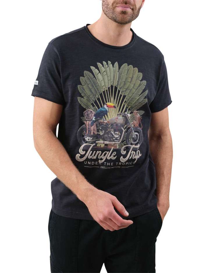 T-shirt en coton anthracite...