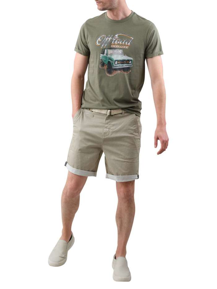 T-shirt en coton kaki...