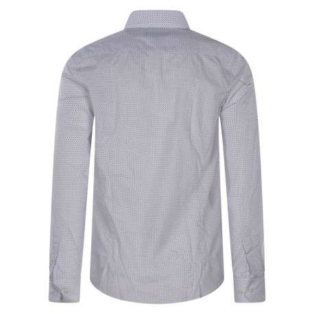 Chemise en coton lilas imprimée par des pois avec une fermeture boutonnée - Image 2