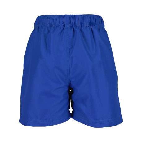 Short de bain bleu électrique uni avec imprimé dinosaure vert sur le côté - Image 2