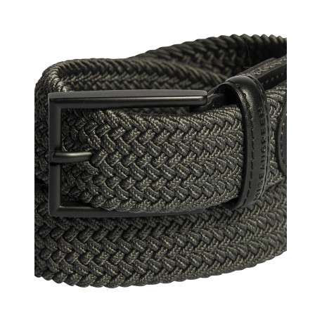 Ceinture kaki unie avec une boucle à ardillon métallique et tressée - Image 2