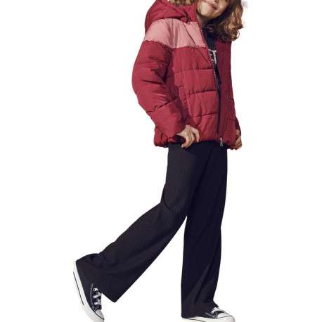 Pantalon noir uni à coupe Bootcut en velours côtelé et une taille élastiquée - Image 4