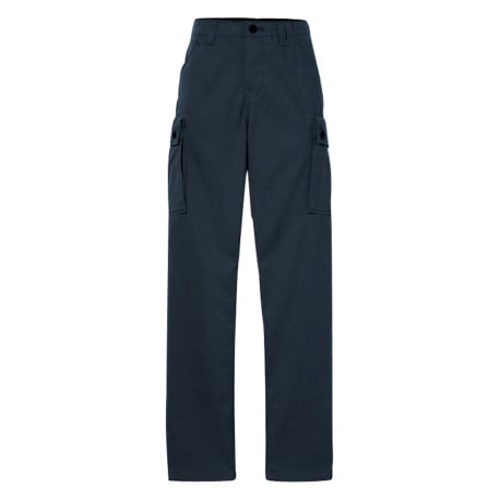 Pantalon cargo en coton marine uni avec un patch d'authenticité - Image 19