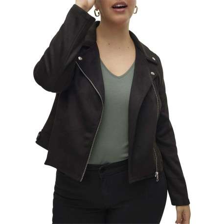 Veste perfecto noire unie avec une coupe ajustée et un col cranté - Image 2