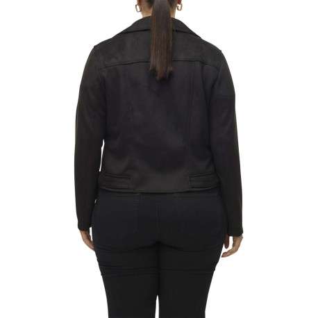 Veste perfecto noire unie avec une coupe ajustée et un col cranté - Image 3