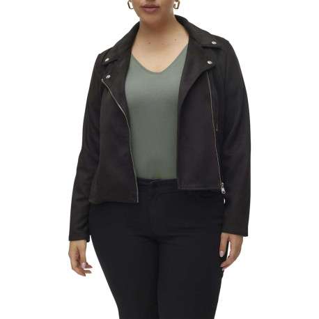 Veste perfecto noire unie avec une coupe ajustée et un col cranté - Image 4
