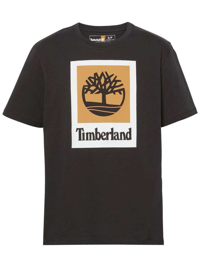 T-shirt en coton noir avec...