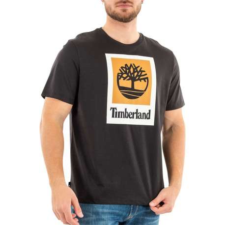 T-shirt en coton noir avec logo iconique imprimé et une coupe droite - Image 2