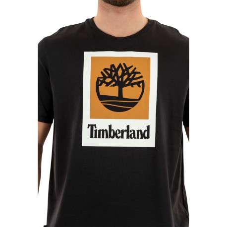 T-shirt en coton noir avec logo iconique imprimé et une coupe droite - Image 3