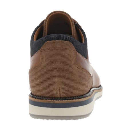 Baskets basses derbies en cuir cognac avec des lacets ronds marine - Image 6