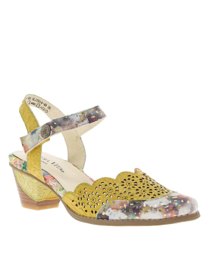 Escarpins en cuir jaunes...