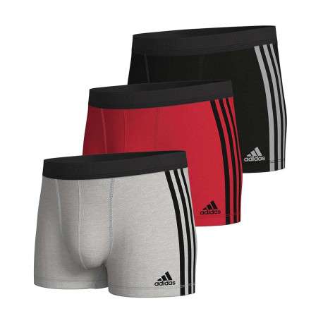 Lot de 3 Boxers en coton tricolore avec une coupe près du corps
