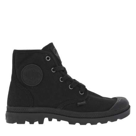 Baskets montantes en toile Womens Pampa Hi noires à lacets plats - Image 2